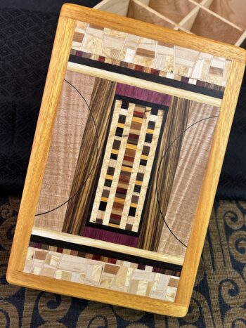 Tea Box: Walnut w/ 285-pc top in Osage Orange