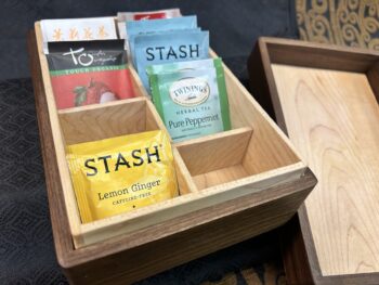 Tea Box: Walnut w/ 285-pc top in Osage Orange - Image 4