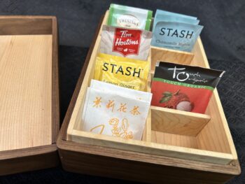 Tea Box: Walnut w/ 97-pc top in Padauk - Image 4