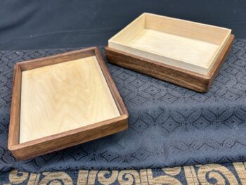 MID Size Box: Walnut w/ 152-pc top framed in Purple Heart - Image 3