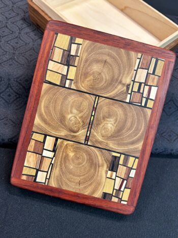 MID Sized Box: Walnut w/ 179 pc top in Padauk