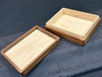 MID Sized Box: Walnut w/ 179 pc top in Padauk - Image 3