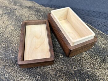 MINI: Walnut with 99-pc framed in Zebrawood (guitar motif) - Image 3