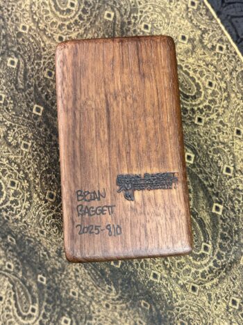 MINI: Walnut with 99-pc framed in Zebrawood (guitar motif) - Image 4
