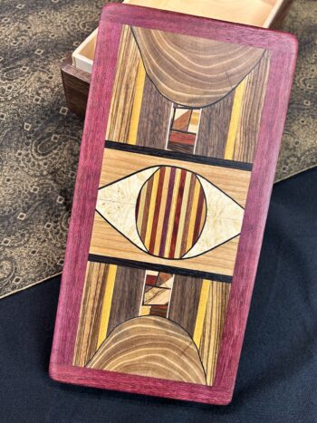 Full Size: Walnut w/ 93-pc top in Purple Heart