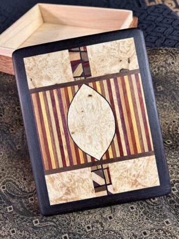 MID Size Box: Mahogany w/ 100-pc top framed in Wenge