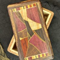 MINI: Mahogany with 66-pc framed in Caragana