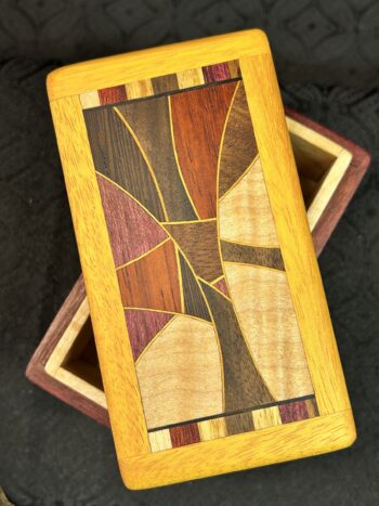MINI: Purple Heart with 49-pc framed in Osage Orange