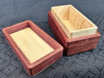 MINI: Purple Heart with 134-pc framed in Ash - Image 3