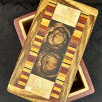 MINI: Purple Heart with 104-pc framed in Zebrawood