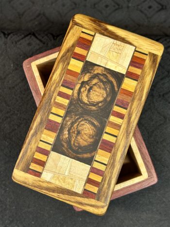 MINI: Purple Heart with 104-pc framed in Zebrawood