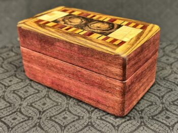 MINI: Purple Heart with 104-pc framed in Zebrawood - Image 2